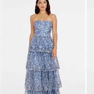 Dress the populatoon aubriella beaded floral gown size small